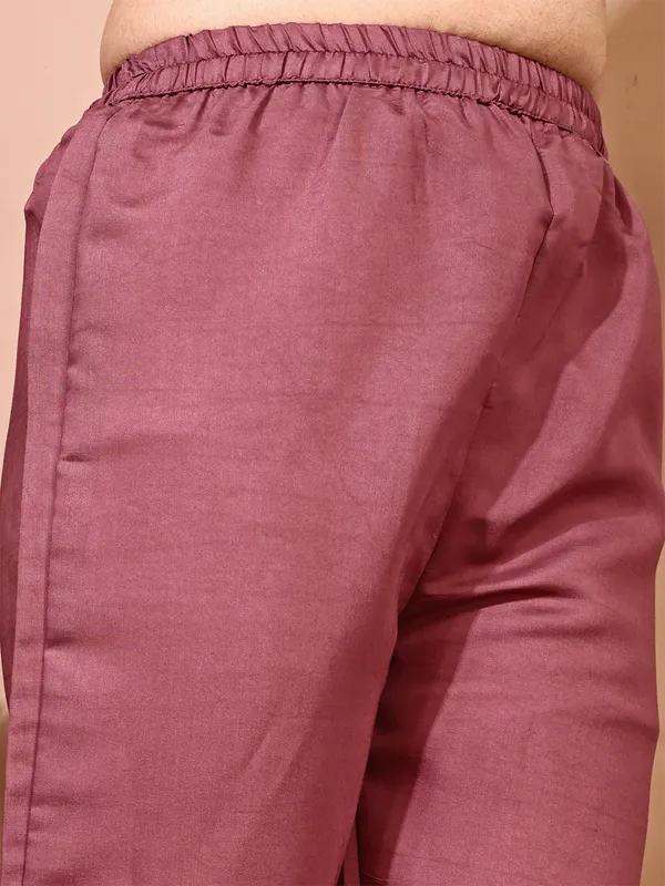Coffee_Trendy_Straight_Kurta_Pant_Set_with_Designer_Dupatta