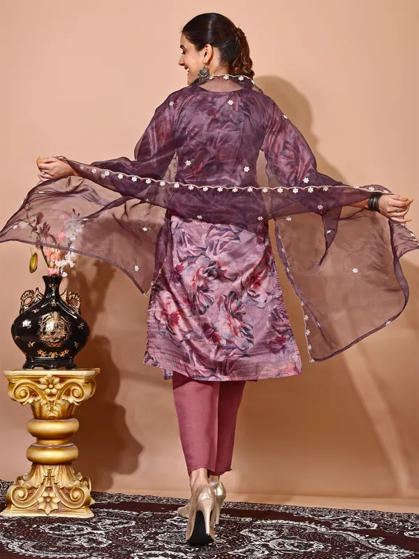 Coffee_Trendy_Straight_Kurta_Pant_Set_with_Designer_Dupatta