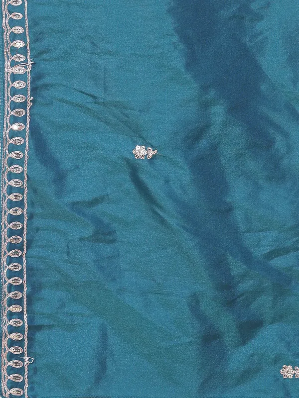 GREEN_Art_Silk_Embroidered_Anarkali_Pant_Dupatta_Set_For_Women