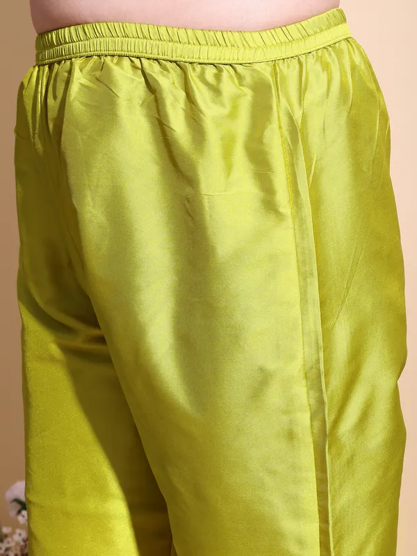 LEMON_Art_Silk_Embroidered_Anarkali_Pant_Dupatta_Set_For_Women