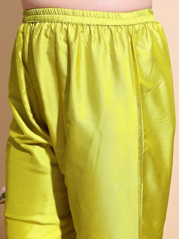 LEMON_Art_Silk_Embroidered_Anarkali_Pant_Dupatta_Set_For_Women