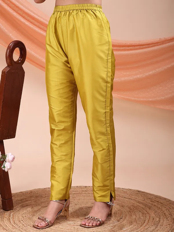 Lemon_Cotton_Rayon_Embroidered_Kurti__Pant_Dupatta_Set_For_Women