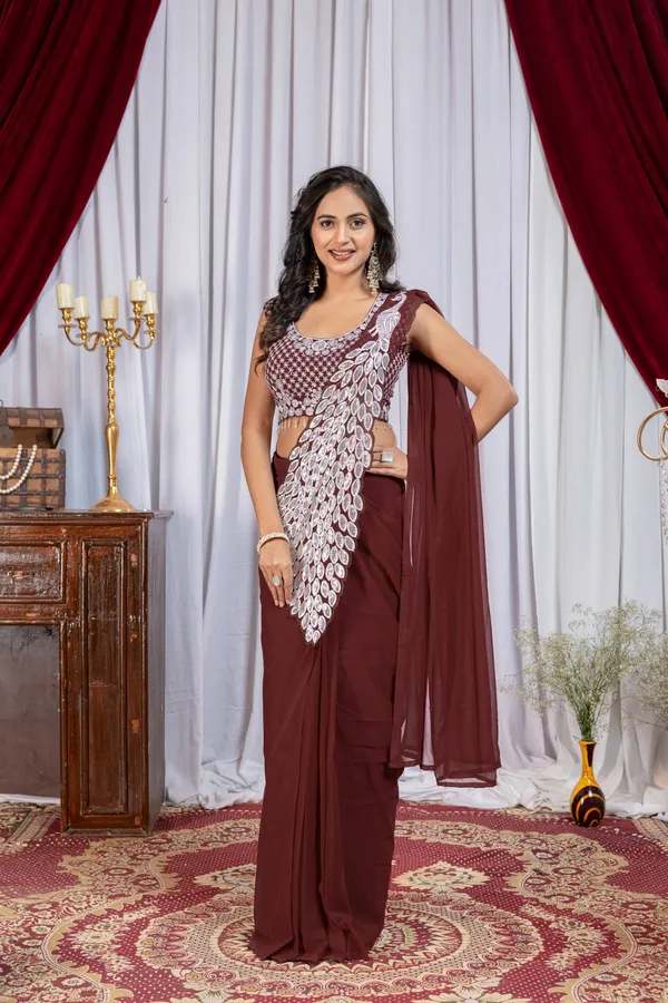 MAROON_TRENDING_READY_TO_WEAR_SAREE_WITH_FULLY_EMBROIDERED_STYLIST_BLOUSE