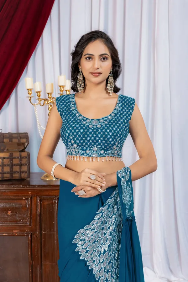 MORPEACH_TRENDING_READY_TO_WEAR_SAREE_WITH_FULLY_EMBROIDERED_STYLIST_BLOUSE