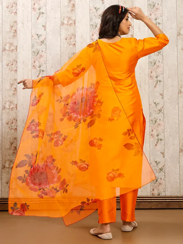 MUSTARD_Trendy_Straight_Kurta_Pant_Set_with_Designer_Dupatta