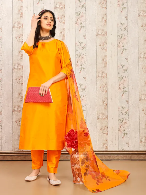 MUSTARD_Trendy_Straight_Kurta_Pant_Set_with_Designer_Dupatta