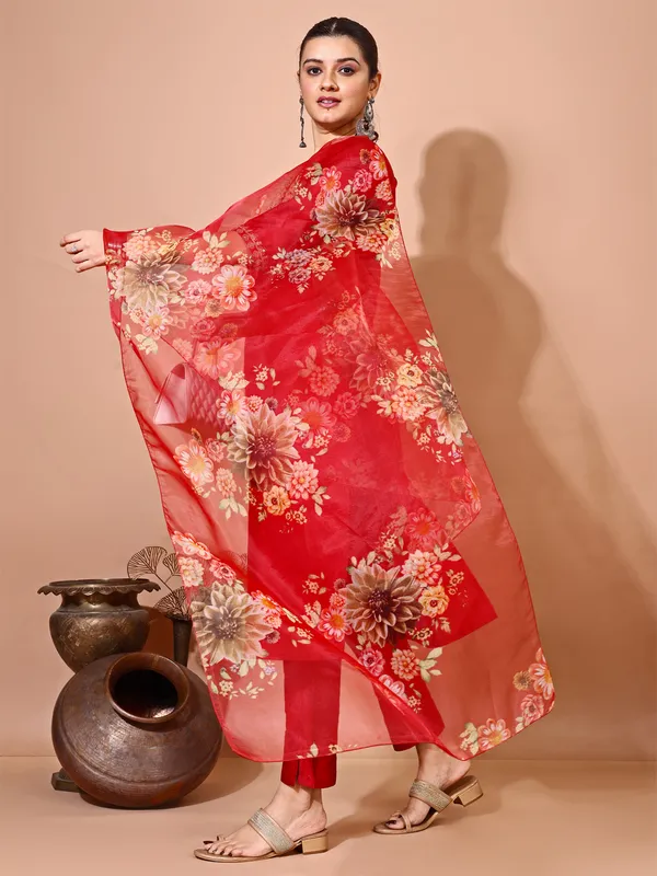 Maroon_Art_Silk_Embroidered_Kurti_Pant_Dupatta_Set_For_Women