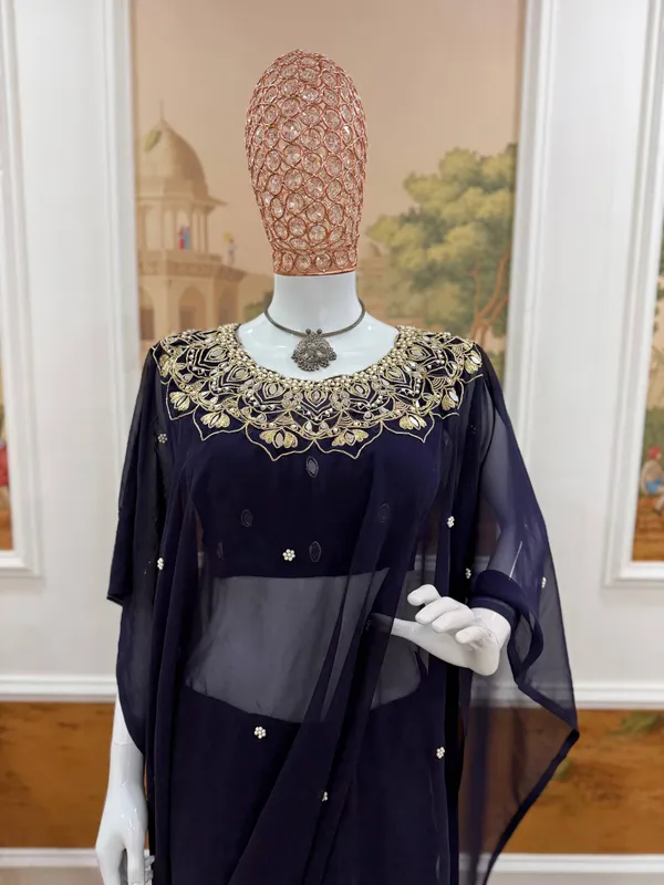 NAVY_BLUE_STYLES_HAND_WORKED,_DRAPE_SAREE_ON_FAUX_GEORGETTE_