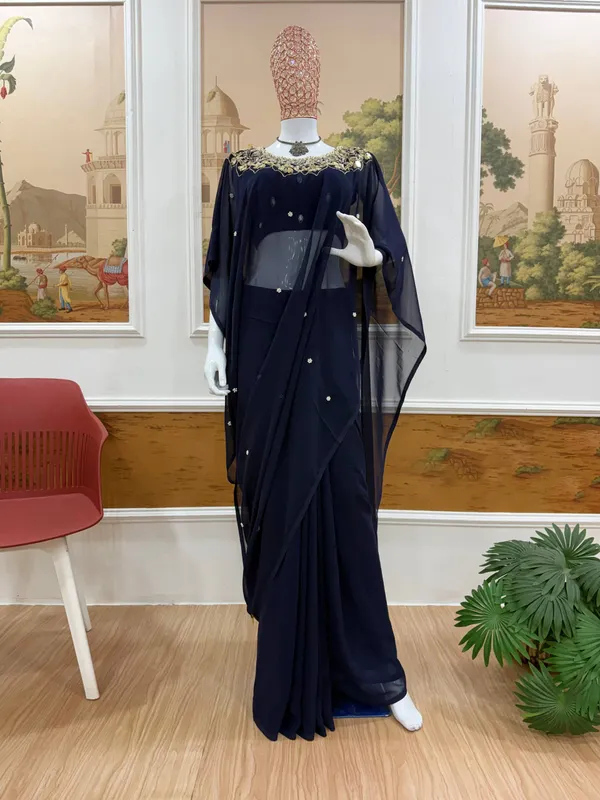 NAVY_BLUE_STYLES_HAND_WORKED,_DRAPE_SAREE_ON_FAUX_GEORGETTE_