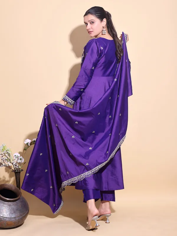 PURPLE_Art_Silk_Embroidered_Anarkali_Pant_Dupatta_Set_For_Women