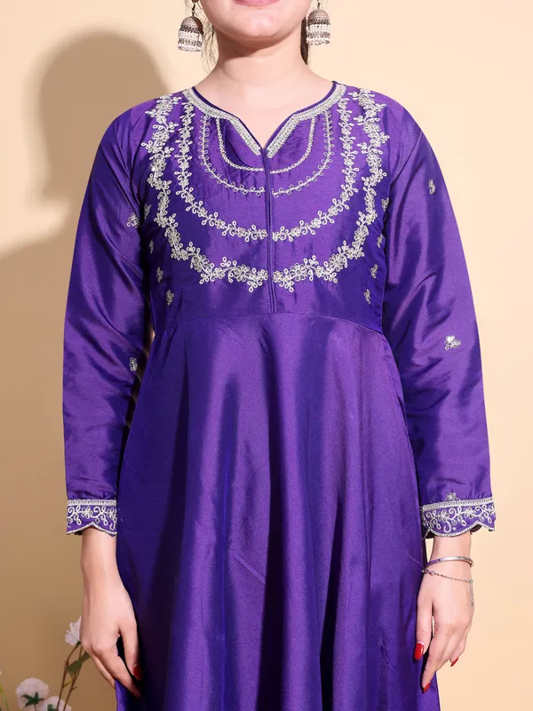 PURPLE_Art_Silk_Embroidered_Anarkali_Pant_Dupatta_Set_For_Women