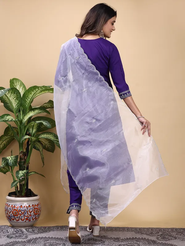 PURPLE_Trendy_Straight_Kurta_Pant_Set_with_Designer_Dupatta
