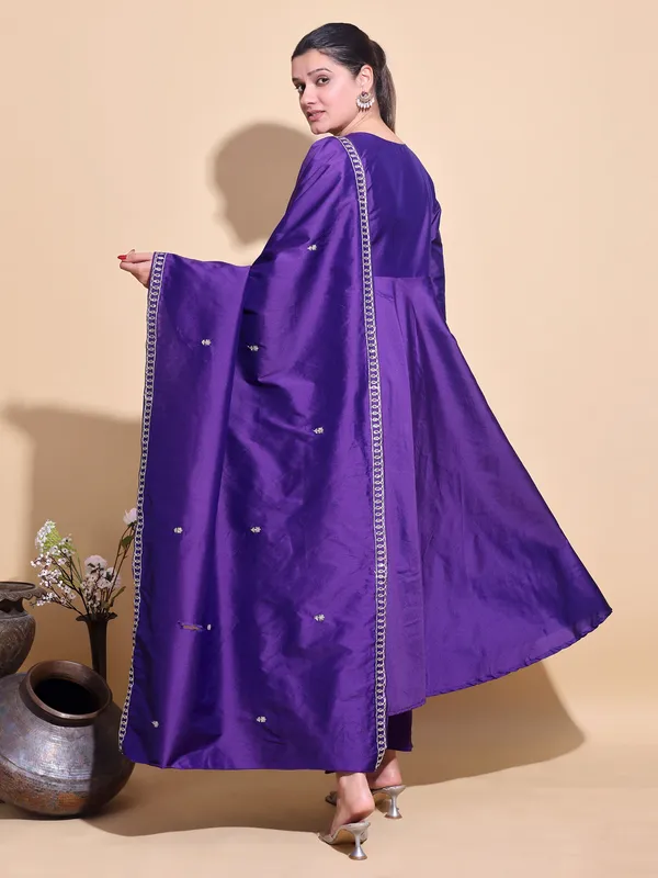 PURPLE__Art_Silk_Embroidered_Anarkali_Pant_Dupatta_Set_For_Women