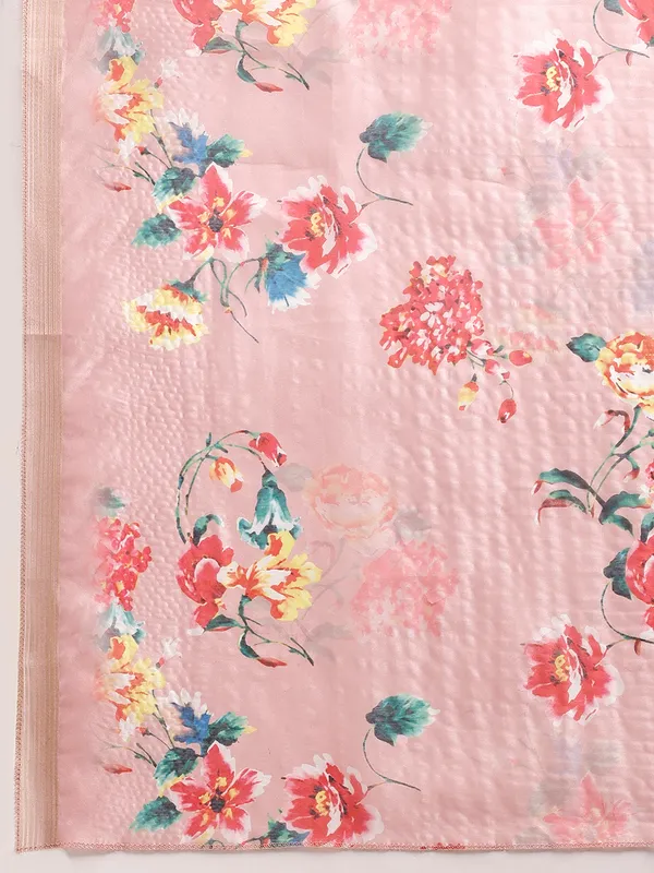 Peach_Embroidered_Straight_Kurta_Set_with_Floral_Printed_Dupatta