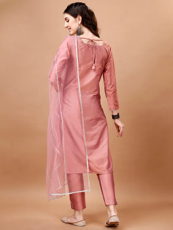 Peach_Trendy_Straight_Kurta_Pant_Set_with_Designer_Dupatta