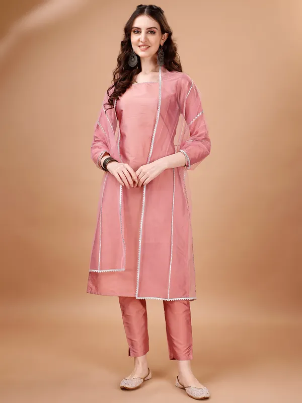 Peach_Trendy_Straight_Kurta_Pant_Set_with_Designer_Dupatta