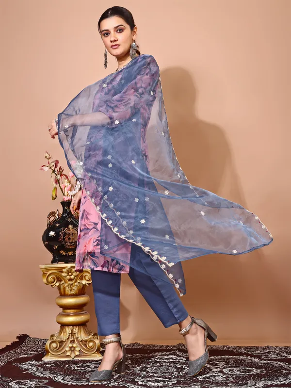 Peach_Trendy_Straight_Kurta_Pant_Set_with_Designer_Dupatta