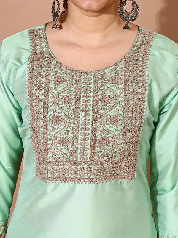 Pista_Art_Silk_Embroidered_Kurti_Pant_Dupatta_Set_For_Women
