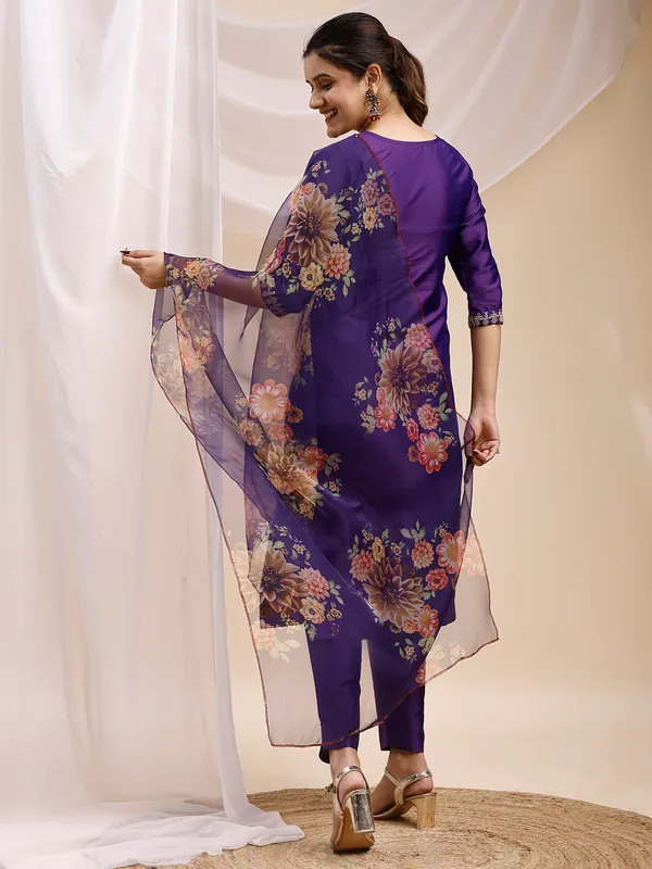 PurpleArt_Silk_Embroidered_Kurti_Pant_Dupatta_Set_For_Women