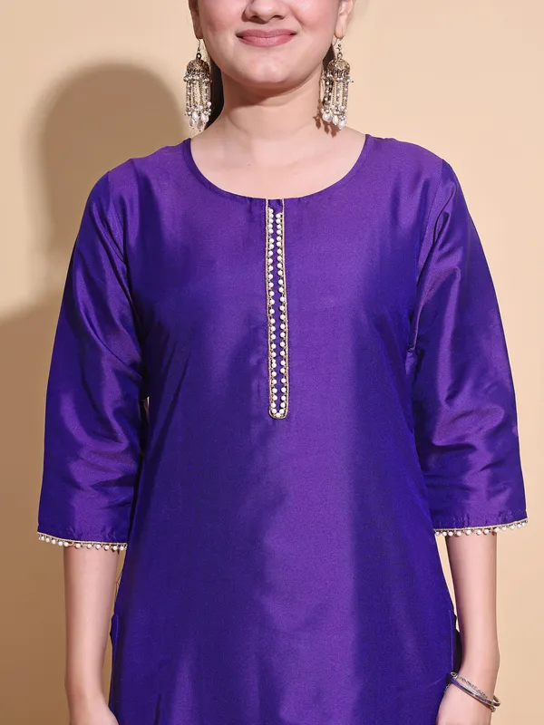 Purple_Art_Silk_Solid_Kurti_Pant_Dupatta_Set_For_Women