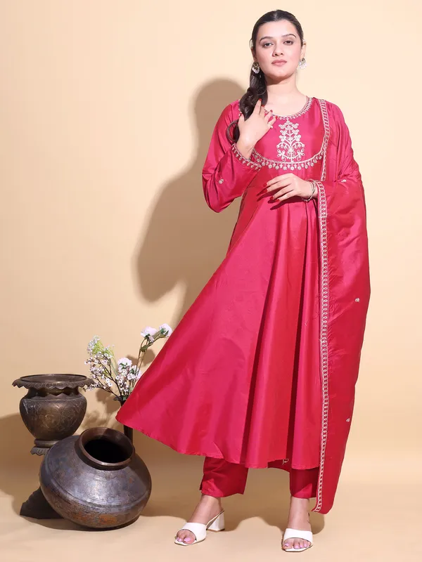 RANI_Art_Silk_Embroidered_Anarkali_Pant_Dupatta_Set_For_Women