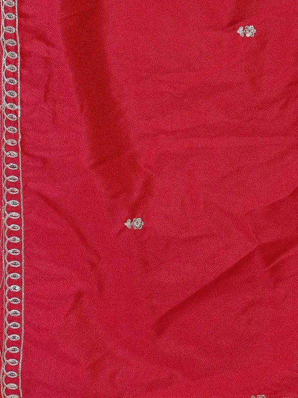 RED_Art_Silk_Embroidered_Anarkali_Pant_Dupatta_Set_For_Women