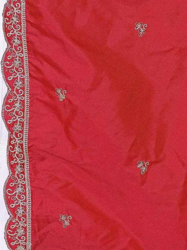 RED_Art_Silk_Embroidered_Anarkali_Pant_Dupatta_Set_For_Women