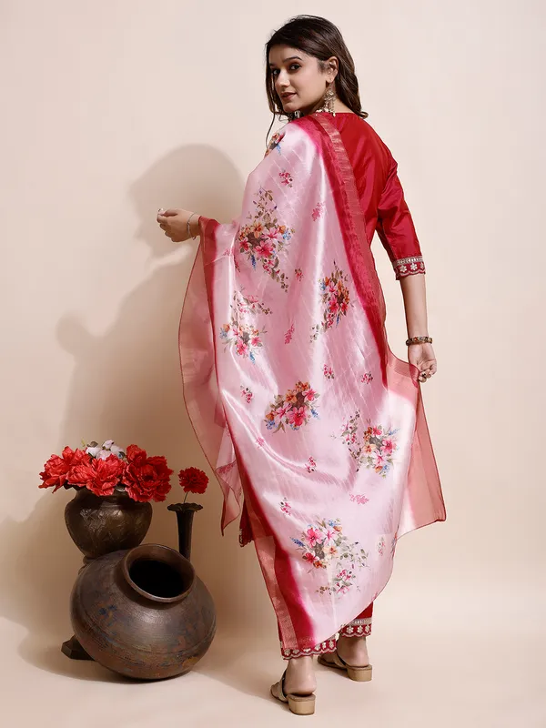 Rani_Art_Silk_Floral_Print_Kurti__Pant_Dupatta_Set_For_Women