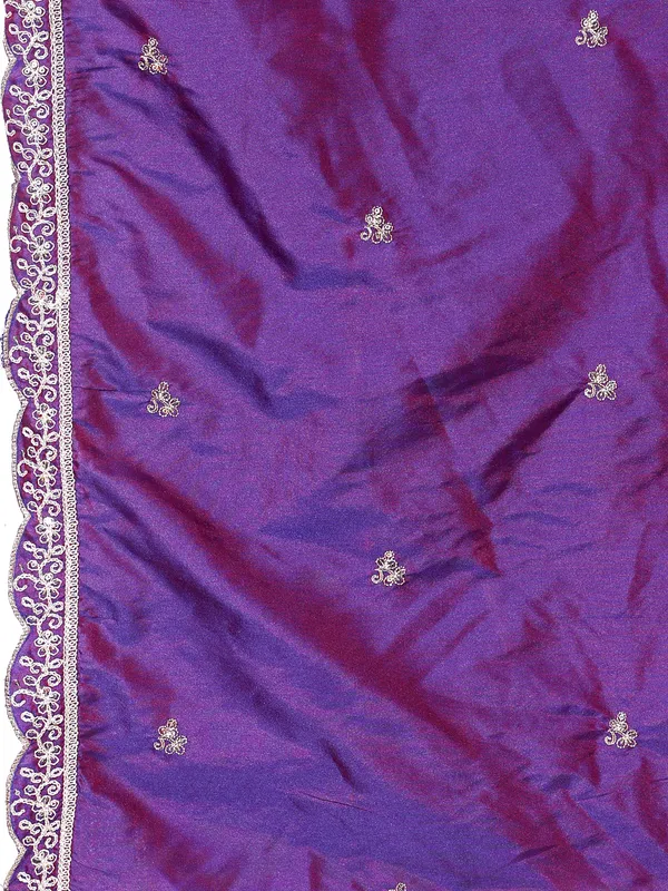 WINE_Art_Silk_Embroidered_Anarkali_Pant_Dupatta_Set_For_Women