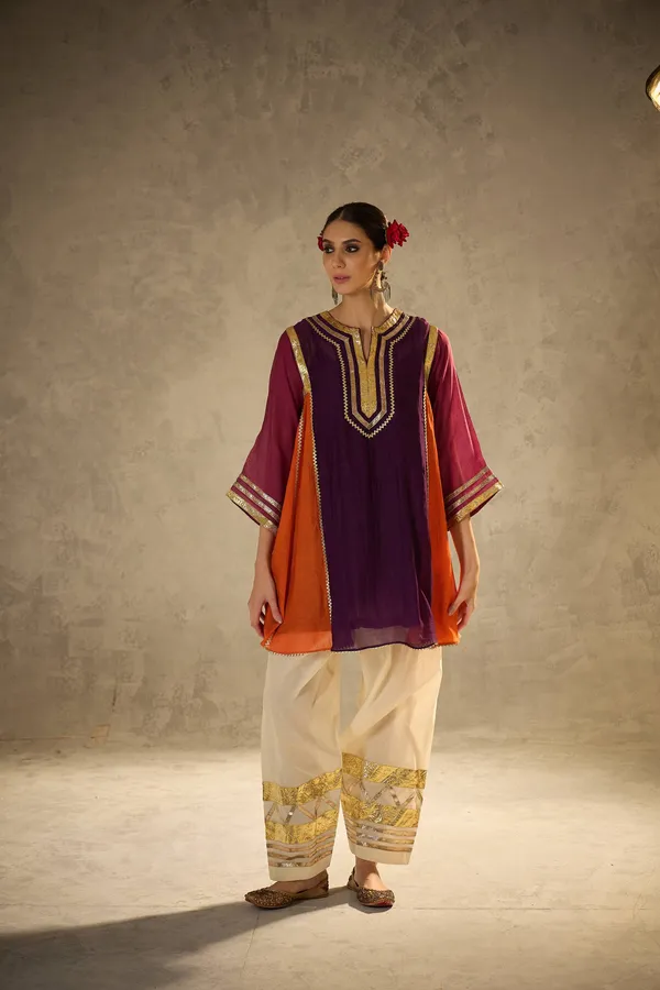 WINE_CO-ORD_SET_WITH_USE_OF_ATTRACTIVE_GOTA_PATTI_