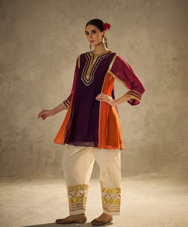 WINE_CO-ORD_SET_WITH_USE_OF_ATTRACTIVE_GOTA_PATTI_
