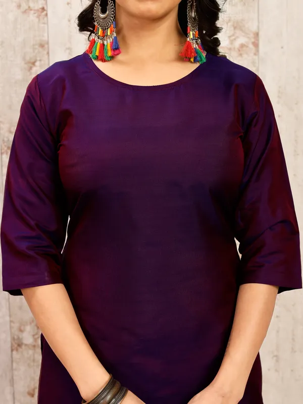 WINE_Trendy_Straight_Kurta_Pant_Set_with_Designer_Dupatta