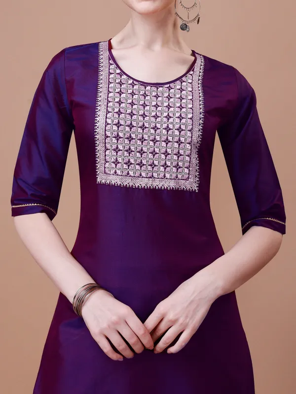 Wine_Embroidered_Kurta_Set_with_Elegant_Dupatta