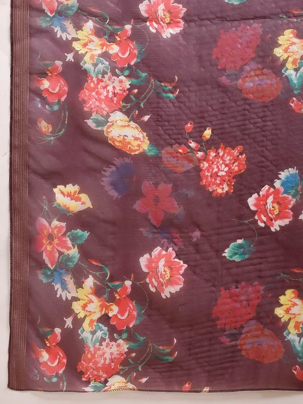 Wine_Embroidered_Straight_Kurta_Set_with_Floral_Printed_Dupatta