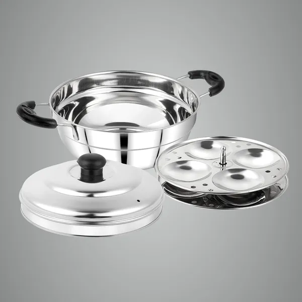 Silver_Stainless_Steel_Idli_Maker_(_2_Plates_With_8_Idlis_Pot_)