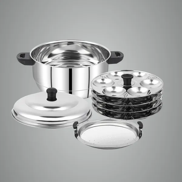 Silver_Stainless_Steel_Idli_Maker_(_4_Plates_With_24_Idlis_Pot_)