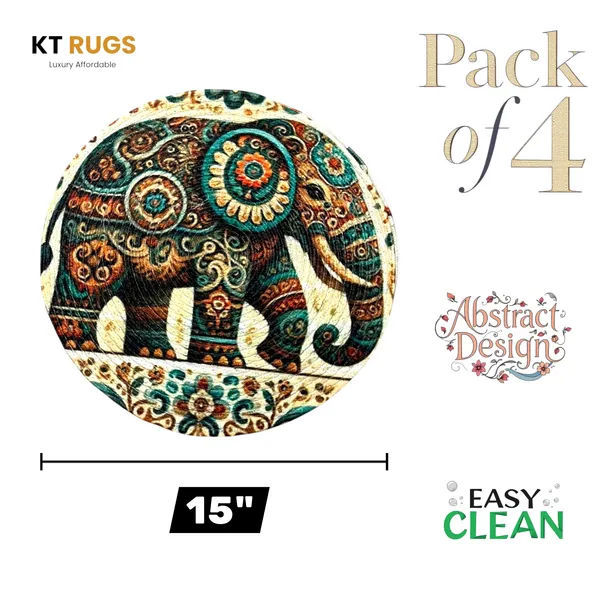 15"_Round_Woven_Elephant_Table_Mat_-_Boho_Mandala_Animal_Print_Rope_Placemat_-_Ethnic_Bohemian_Centerpiece_for_Dining_&_Home_Decor