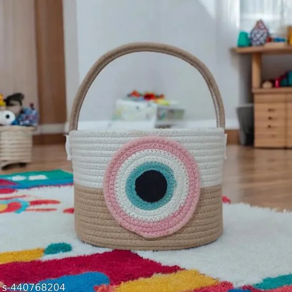 White_And_Blue_Evil_Eye_Cute_Storage_Basket_Cute_Storage_Baskets_For_Kids
