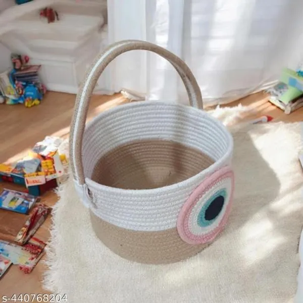 White_And_Blue_Evil_Eye_Cute_Storage_Basket_Cute_Storage_Baskets_For_Kids