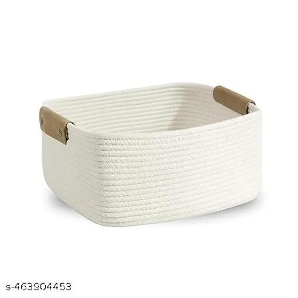 White_Multipurpose_Home_&_Kitchen_Organizer_Basket_12x8x4"
