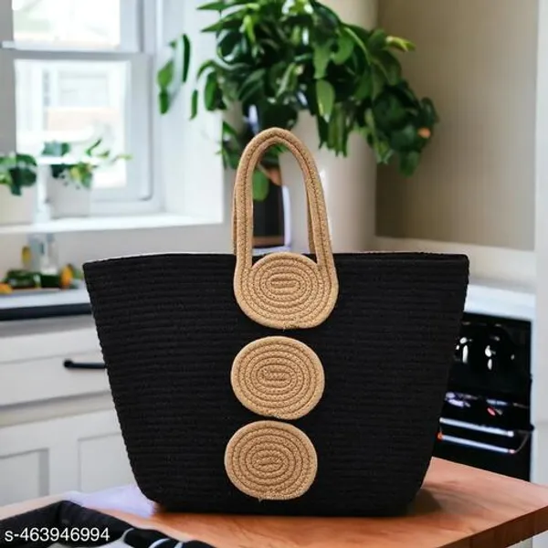 Black_And_Beige__Jute_Cotton_Tote_Bags_And_Jute_Bag_Lunch_Bag_Office_Tote_Bag_For_Women