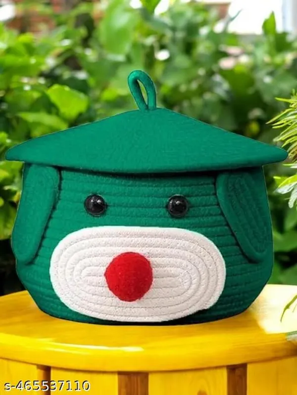 Green_Multi_Purpose_Storage_Containers_Egg_Storage_Basket_Stationery_Basket_Eco_Friendly_Basket_Jute_Storage_Basket