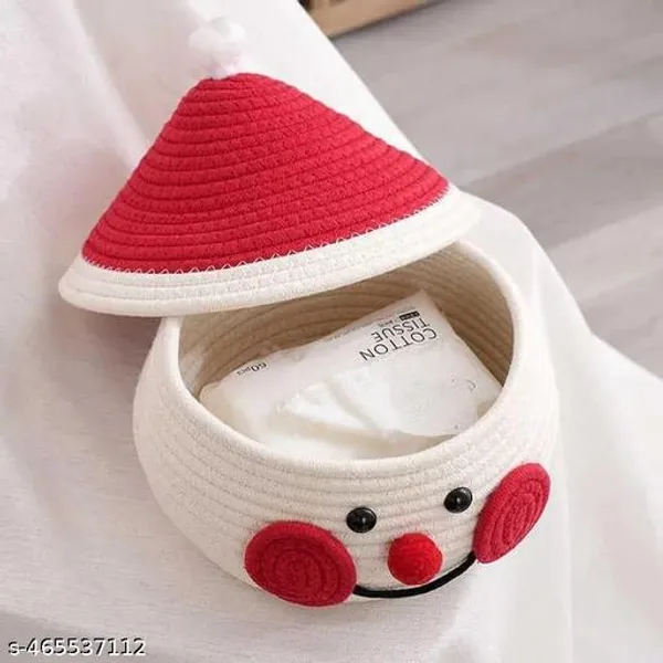 Red_Christmas_Storage_Container_Red_And_Striped_Design_Festive_Holidays_Kids_Gifts,_With_Pom_Pom_Lid