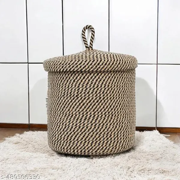 Tanned_Brown_Cute_Lion_Basket_Multipurpose_Jute_Laundry_Organiser_For_Kids
