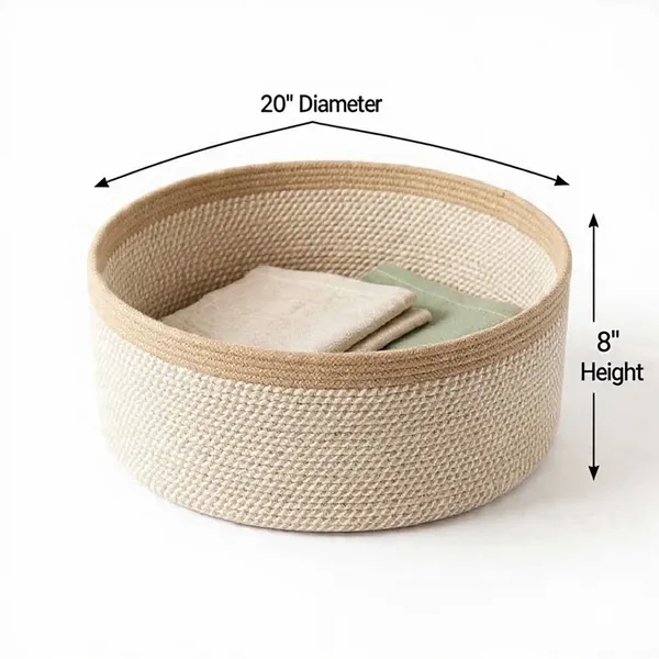 80_L_Minimalist_Low-Profile_Organizer_Basket_for_Blankets,_Toys_&_Cats_–_20_x_8_inch