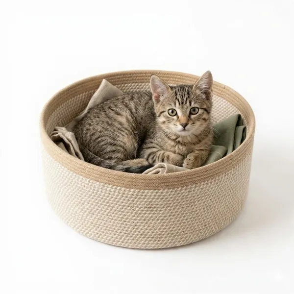 80_L_Minimalist_Low-Profile_Organizer_Basket_for_Blankets,_Toys_&_Cats_–_20_x_8_inch