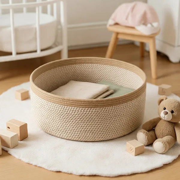80_L_Minimalist_Low-Profile_Organizer_Basket_for_Blankets,_Toys_&_Cats_–_20_x_8_inch