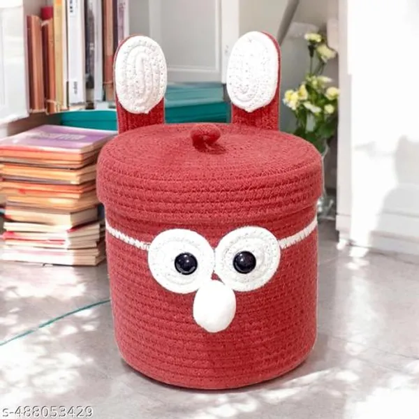 Red_Bunny_Cotton_Rope_Basket_Multipurpose_Storage_Organizer_Eco_Friendly_Utility_Basket_For_Home_&_Office