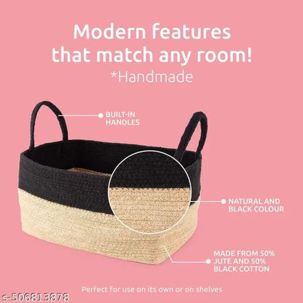Beige_And_Black__Storage_Organiser_Basket