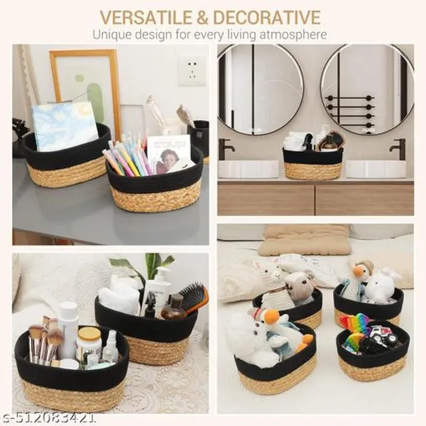 Jute_Storage_Pack_of_4_Rectangular_Basket_10x8x4"_